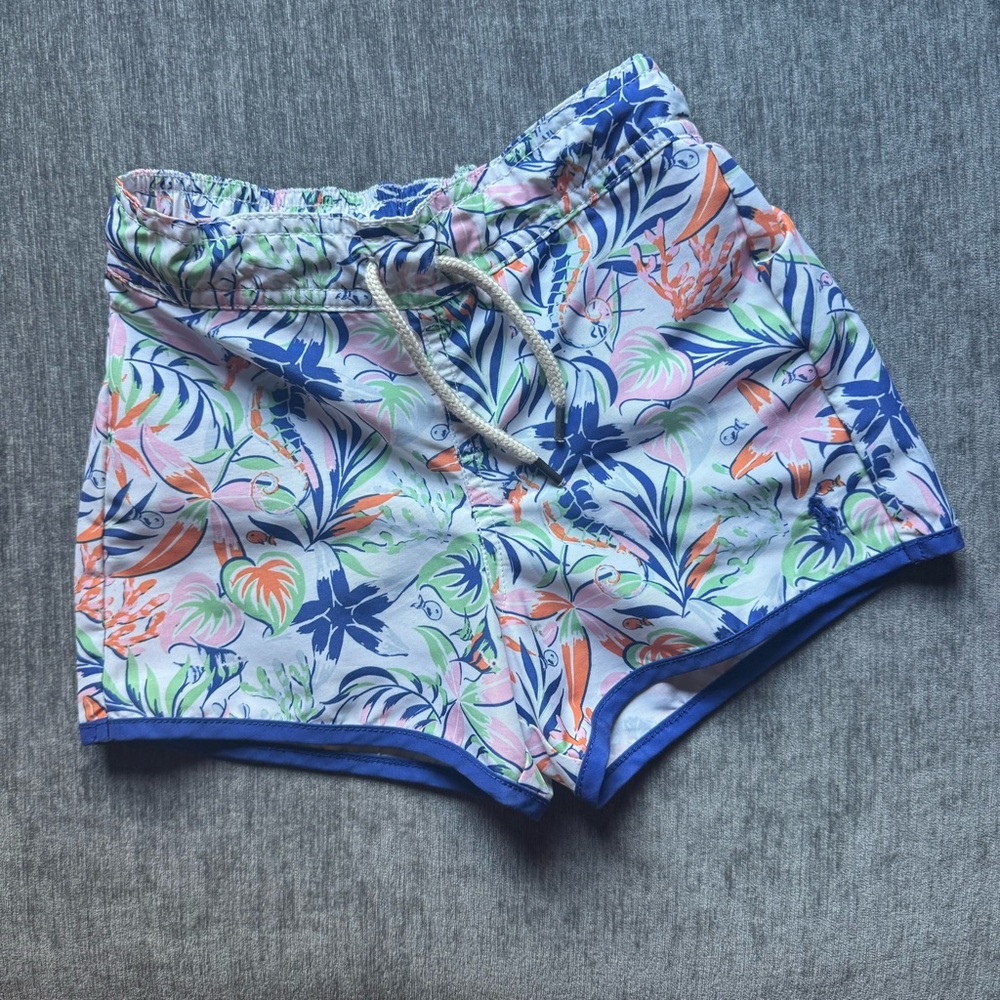Ralph Lauren Floral Print Kids Swim Trunks - size 5